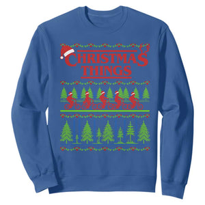 Christmas Things Sweatshirt Vintage Movie TV Series Retro TS10 Royal Blue Print Your Wear