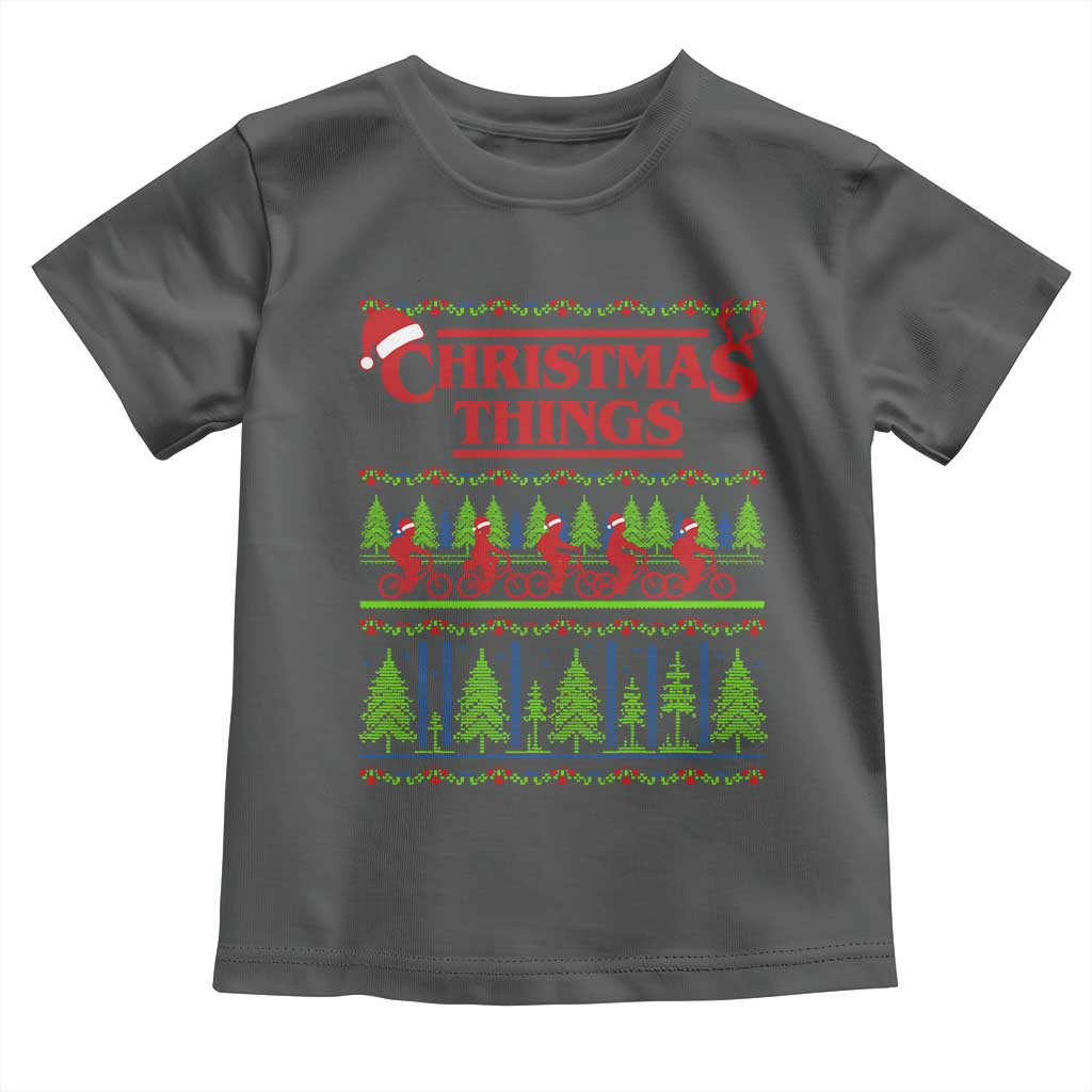 Christmas Things Toddler T Shirt Vintage Movie TV Series Retro TS10 Dark Heather Print Your Wear