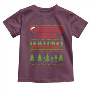 Christmas Things Toddler T Shirt Vintage Movie TV Series Retro TS10 Maroon Print Your Wear