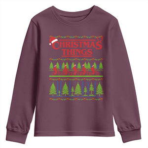 Christmas Things Youth Sweatshirt Vintage Movie TV Series Retro TS10 Maroon Print Your Wear
