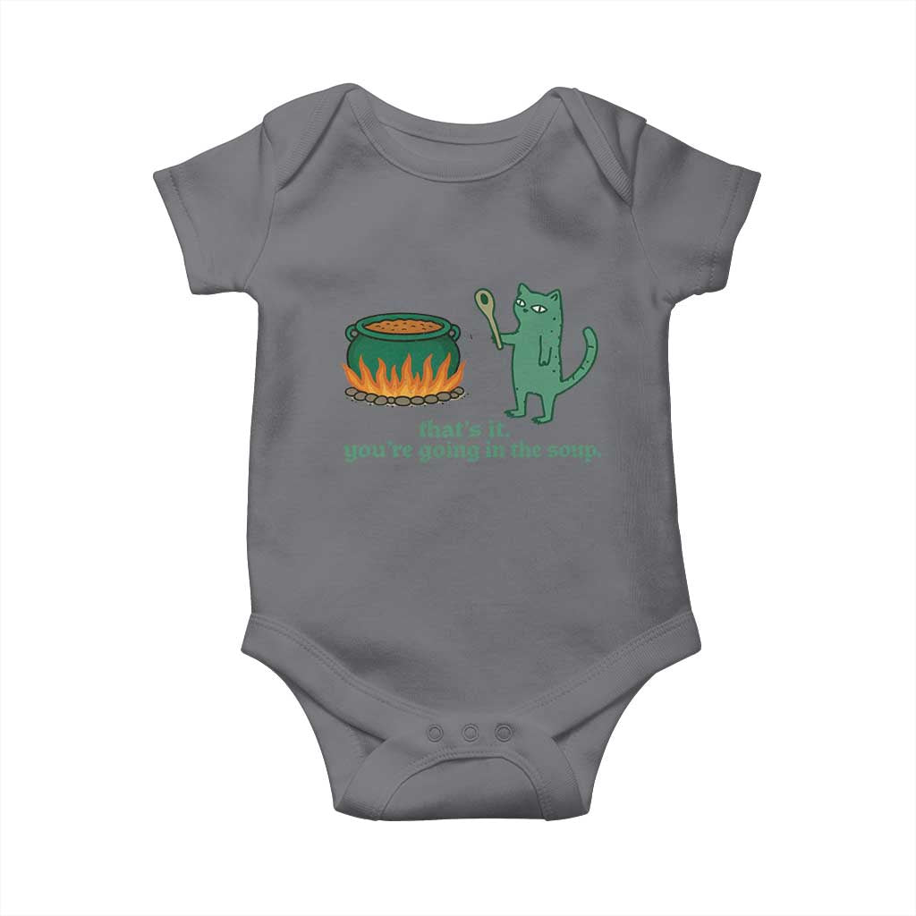 Sarcastic Cat Meme Baby Onesie Weirdcore Dark Humor TS10 Charcoal Print Your Wear