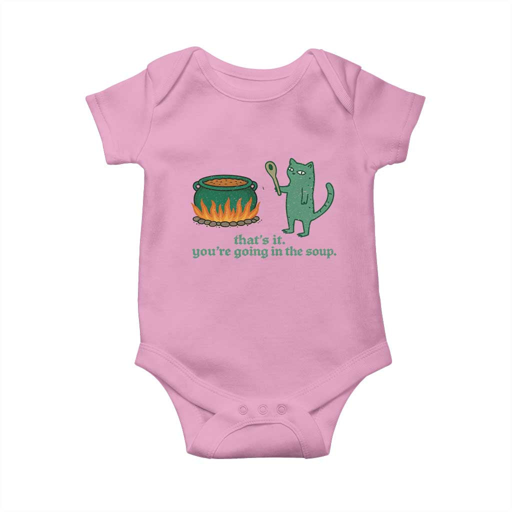 Sarcastic Cat Meme Baby Onesie Weirdcore Dark Humor TS10 Light Pink Print Your Wear