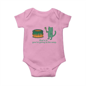 Sarcastic Cat Meme Baby Onesie Weirdcore Dark Humor TS10 Light Pink Print Your Wear