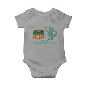 Sarcastic Cat Meme Baby Onesie Weirdcore Dark Humor TS10 Sport Gray Print Your Wear
