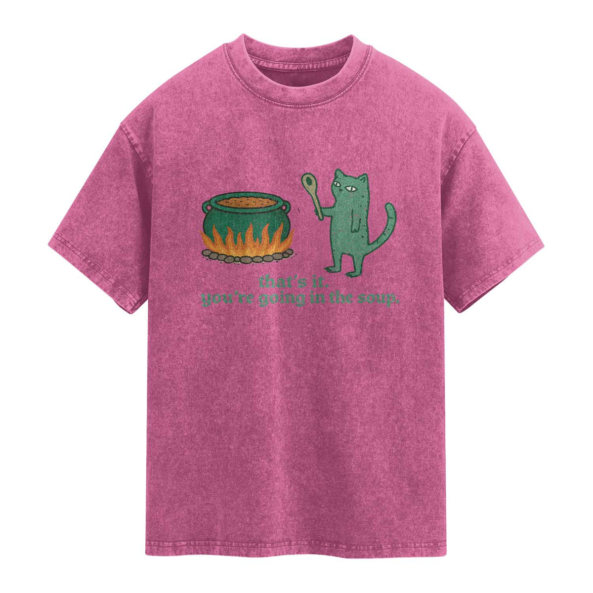 Sarcastic Cat Meme Washed Cotton T-Shirt Weirdcore Dark Humor