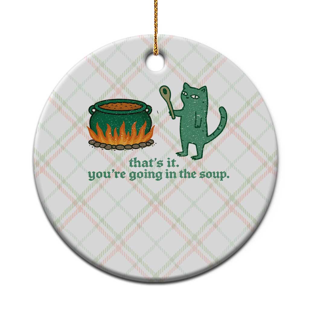 Sarcastic Cat Meme Ceramic Ornament Weirdcore Dark Humor TS10 1pc Christmas Plaid Print Your Wear
