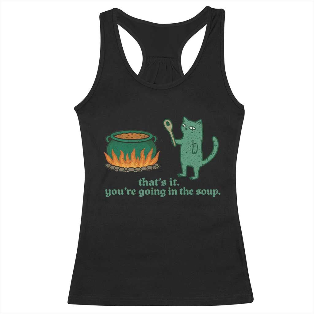Sarcastic Cat Meme Racerback Tank Top Weirdcore Dark Humor TS10 Black Print Your Wear