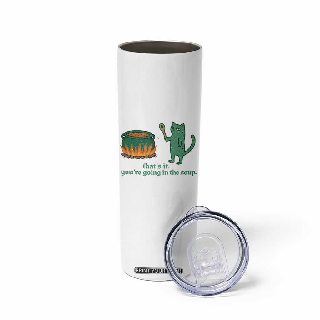 Sarcastic Cat Meme Skinny Tumbler Weirdcore Dark Humor TS10 Print Your Wear