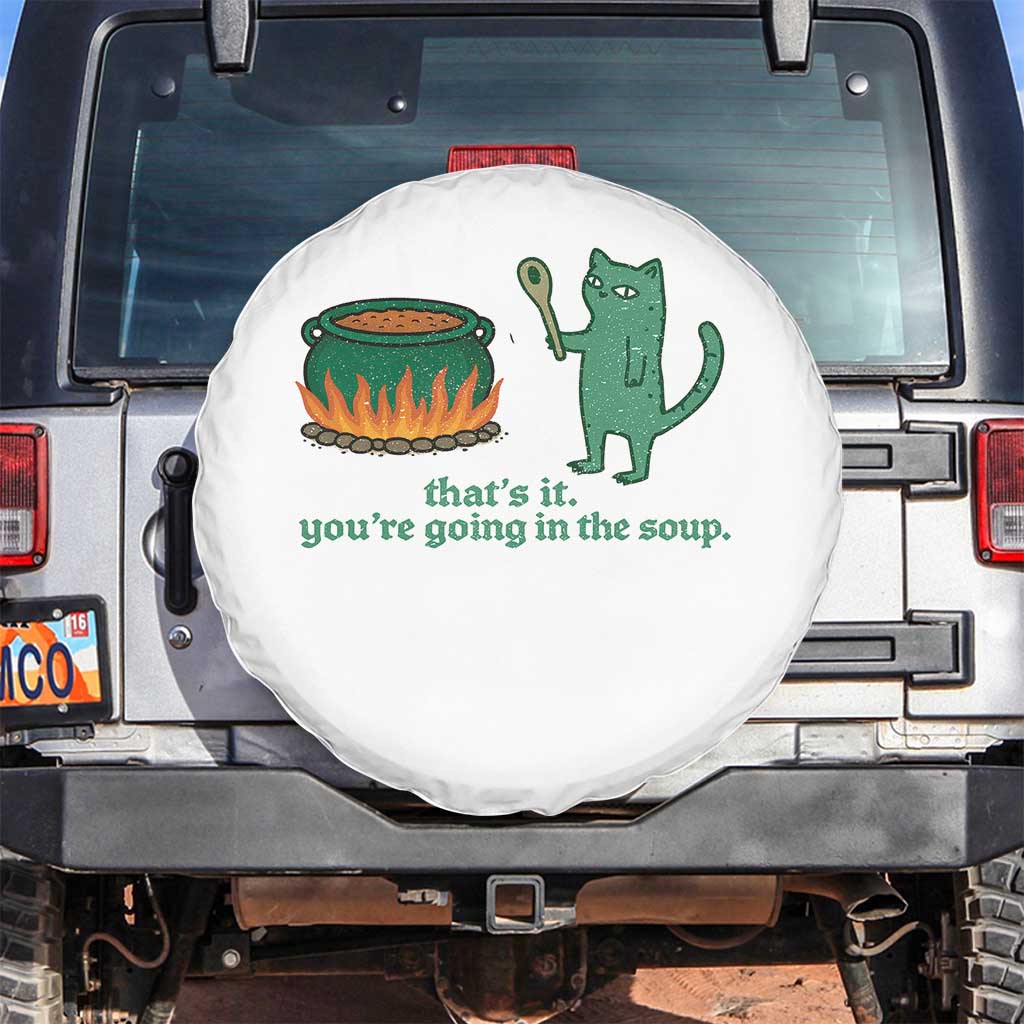 Sarcastic Cat Meme Spare Tire Cover Weirdcore Dark Humor TS10 No hole White Print Your Wear