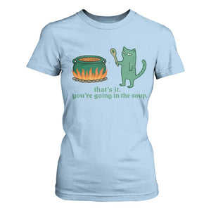 Sarcastic Cat Meme T Shirt For Women Weirdcore Dark Humor TS10 Light Blue Print Your Wear