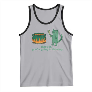 Sarcastic Cat Meme Tank Top Weirdcore Dark Humor TS10 Athletic Heather Black Print Your Wear