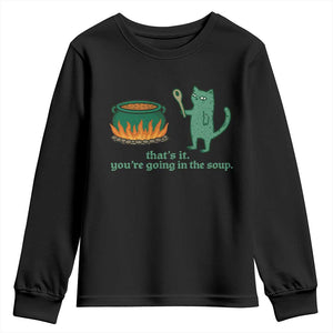 Sarcastic Cat Meme Youth Sweatshirt Weirdcore Dark Humor TS10 Black Print Your Wear