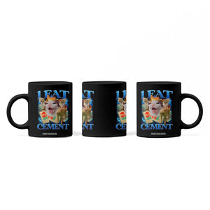 I Eat Cement Cursed Cat Coffee Mug Funny Cat Meme Ironic TS10 Print Your Wear