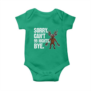 Sorry Cant 99 Nights Bye In The Forest Baby Onesie Funny Gamer Gift TS10 Irish Green Print Your Wear
