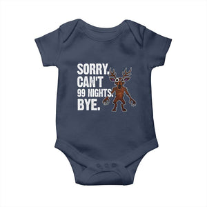 Sorry Cant 99 Nights Bye In The Forest Baby Onesie Funny Gamer Gift TS10 Navy Print Your Wear