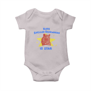 Rats Spelled Backwards Is Star Baby Onesie Sarcastic Rat Meme TS10 Ice Gray Print Your Wear