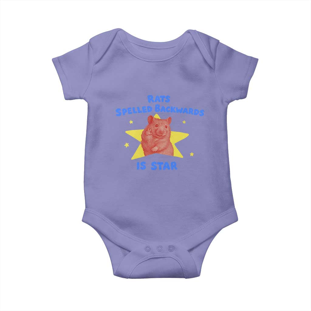Rats Spelled Backwards Is Star Baby Onesie Sarcastic Rat Meme TS10 Violet Print Your Wear