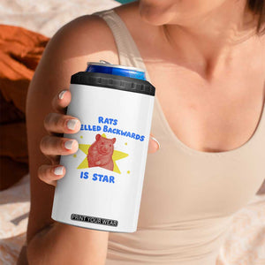 Rats Spelled Backwards Is Star 4 in 1 Can Cooler Tumbler Sarcastic Rat Meme TS10 Print Your Wear