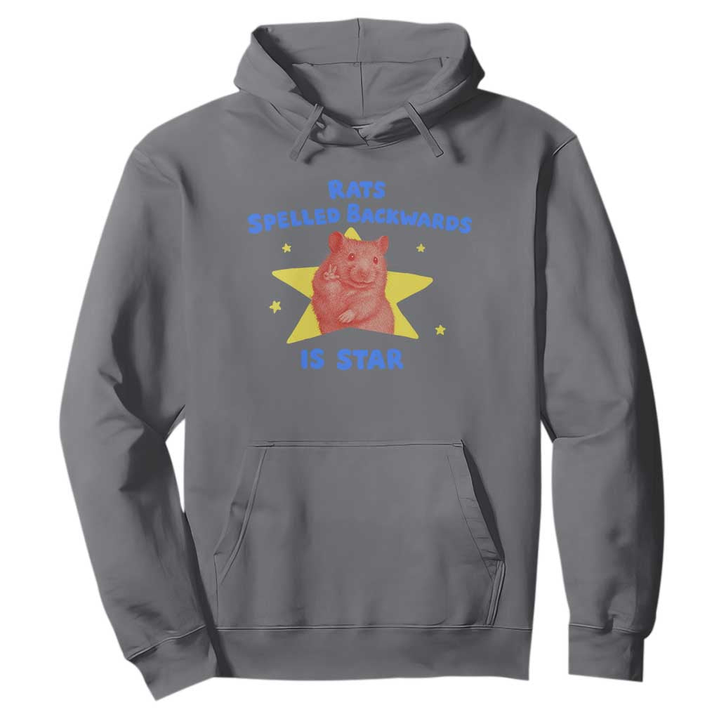 Rats Spelled Backwards Is Star Hoodie Sarcastic Rat Meme TS10 Charcoal Print Your Wear