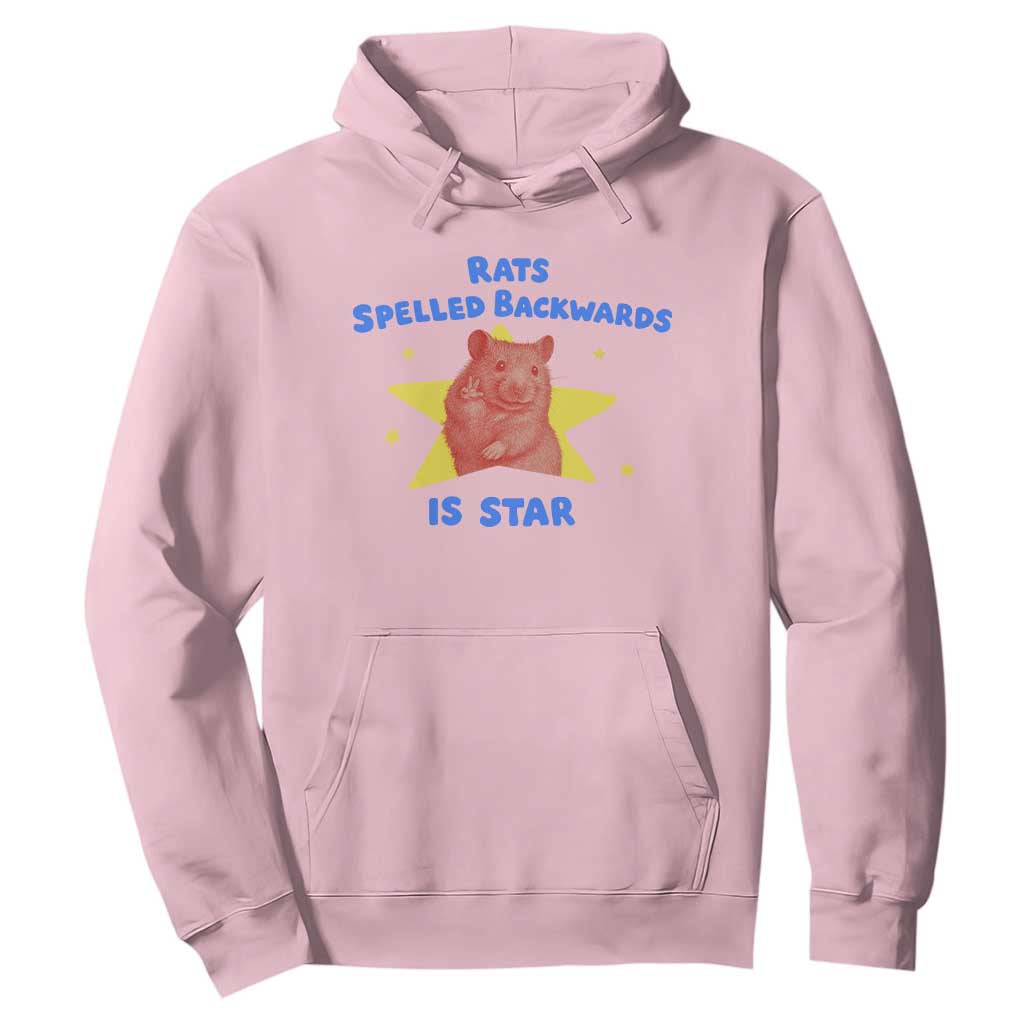 Rats Spelled Backwards Is Star Hoodie Sarcastic Rat Meme TS10 Light Pink Print Your Wear