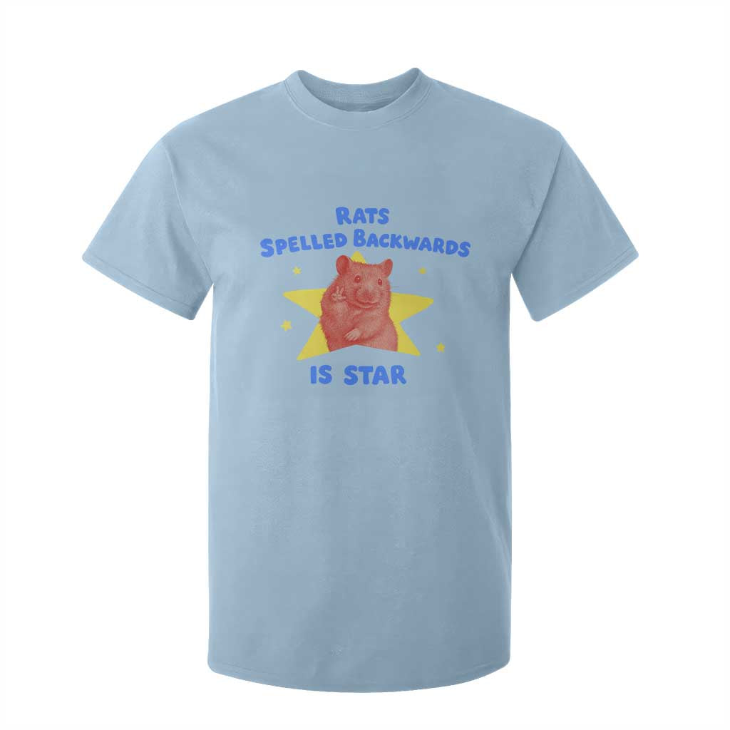 Rats Spelled Backwards Is Star T Shirt For Kid Sarcastic Rat Meme TS10 Light Blue Print Your Wear