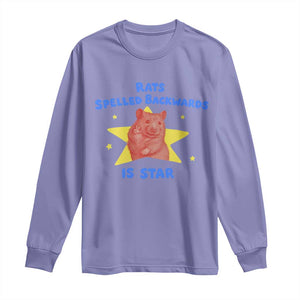 Rats Spelled Backwards Is Star Long Sleeve Shirt Sarcastic Rat Meme TS10 Violet Print Your Wear
