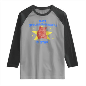 Rats Spelled Backwards Is Star Raglan Shirt Sarcastic Rat Meme TS10 Sport Gray Black Print Your Wear
