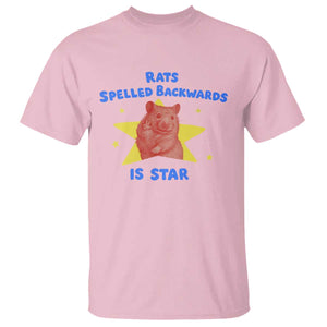 Rats Spelled Backwards Is Star T Shirt Sarcastic Rat Meme TS10 Light Pink Print Your Wear