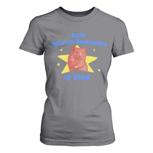 Rats Spelled Backwards Is Star T Shirt For Women Sarcastic Rat Meme TS10 Charcoal Print Your Wear