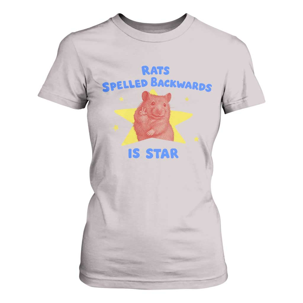 Rats Spelled Backwards Is Star T Shirt For Women Sarcastic Rat Meme TS10 Ice Gray Print Your Wear