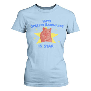 Rats Spelled Backwards Is Star T Shirt For Women Sarcastic Rat Meme TS10 Light Blue Print Your Wear