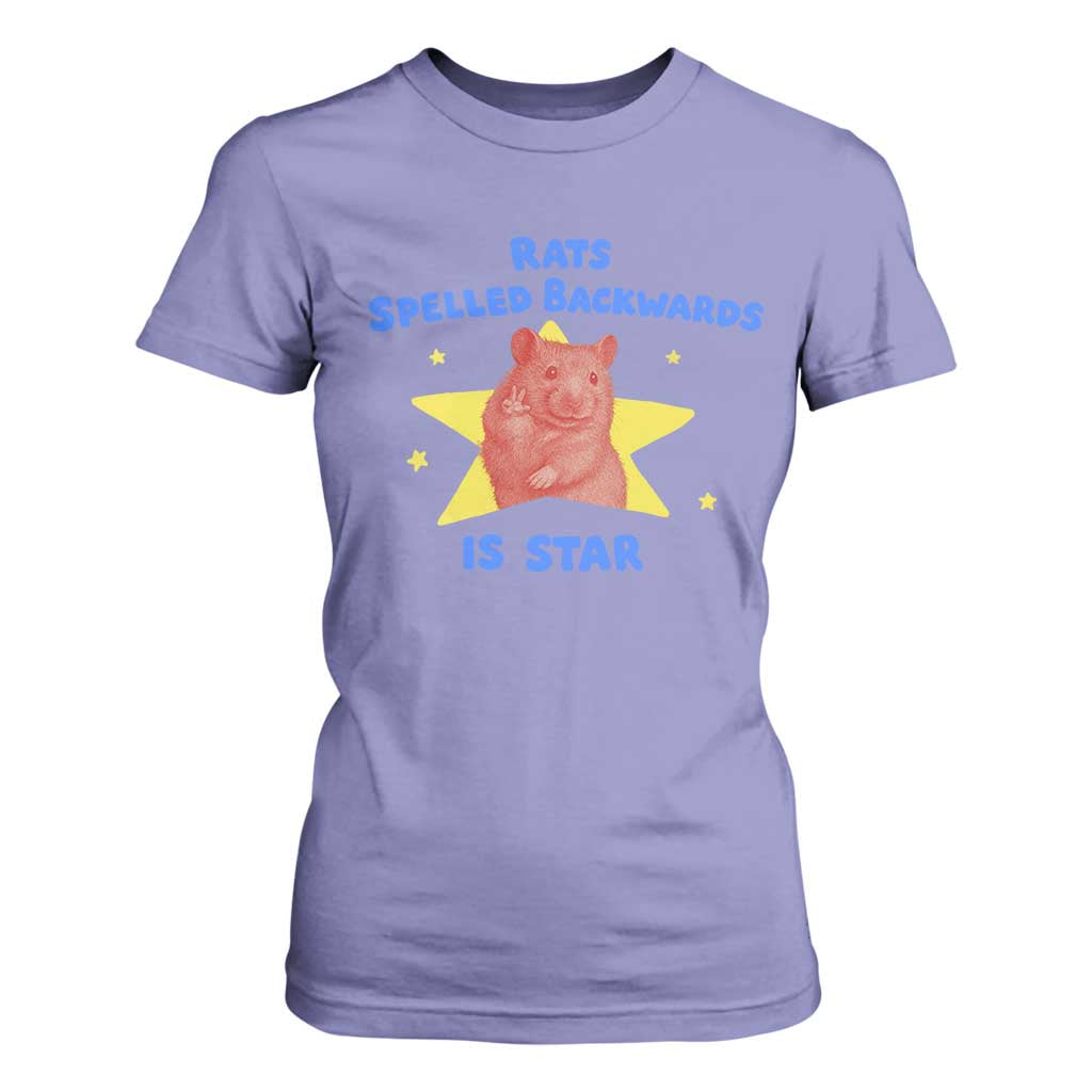 Rats Spelled Backwards Is Star T Shirt For Women Sarcastic Rat Meme TS10 Violet Print Your Wear