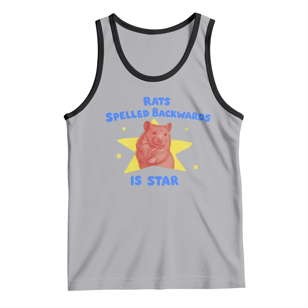 Rats Spelled Backwards Is Star Tank Top Sarcastic Rat Meme TS10 Athletic Heather Black Print Your Wear