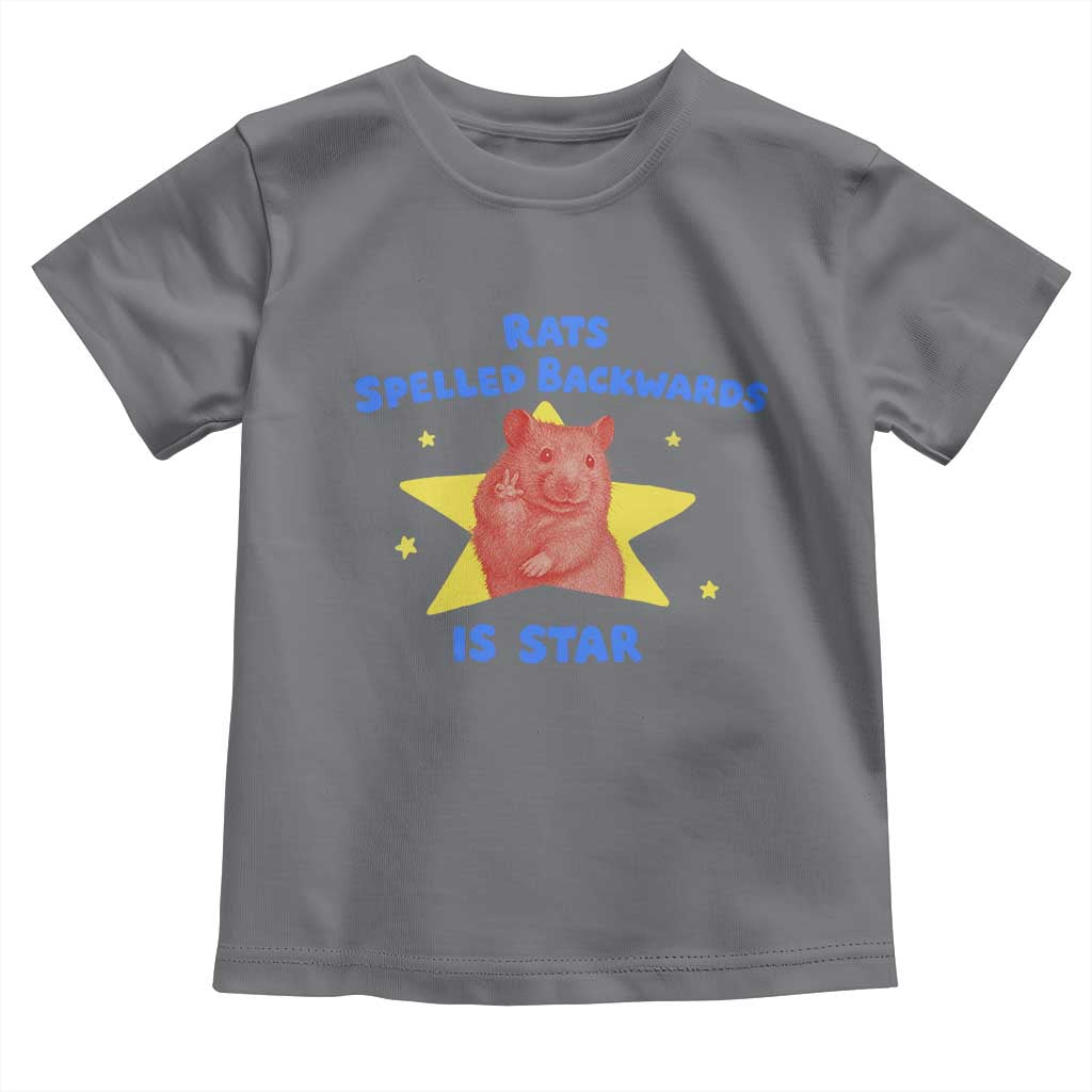 Rats Spelled Backwards Is Star Toddler T Shirt Sarcastic Rat Meme TS10 Charcoal Print Your Wear