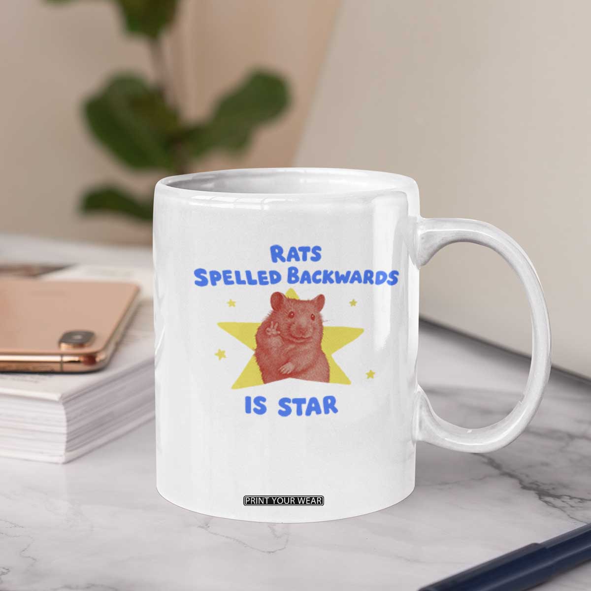 Rats Spelled Backwards Is Star Coffee Mug Sarcastic Rat Meme TS10 Print Your Wear