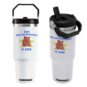 Rats Spelled Backwards Is Star Flip Straw Tumbler Sarcastic Rat Meme TS10 One Size: 30 oz White Print Your Wear