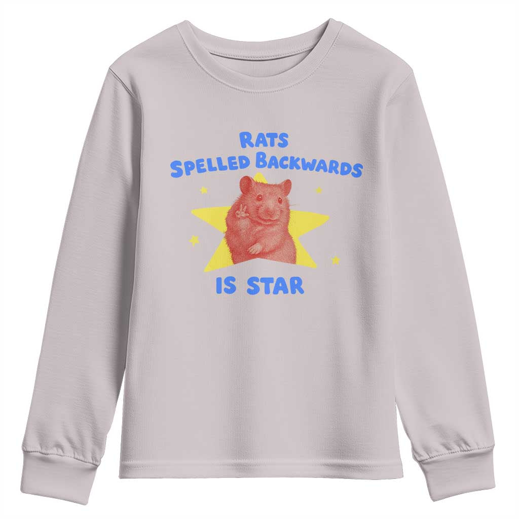 Rats Spelled Backwards Is Star Youth Sweatshirt Sarcastic Rat Meme TS10 Ice Gray Print Your Wear