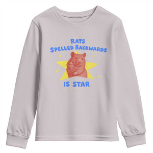 Rats Spelled Backwards Is Star Youth Sweatshirt Sarcastic Rat Meme TS10 Ice Gray Print Your Wear