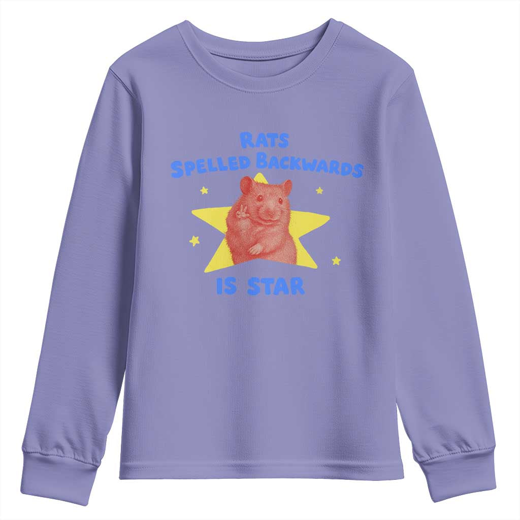 Rats Spelled Backwards Is Star Youth Sweatshirt Sarcastic Rat Meme TS10 Violet Print Your Wear