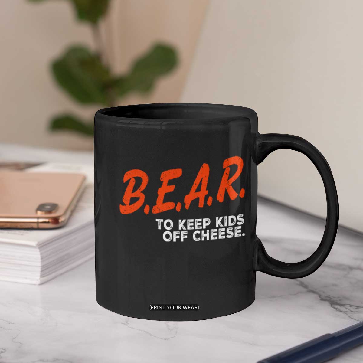Bear to Keep Kids Off Cheese Coffee Mug TS10 Print Your Wear