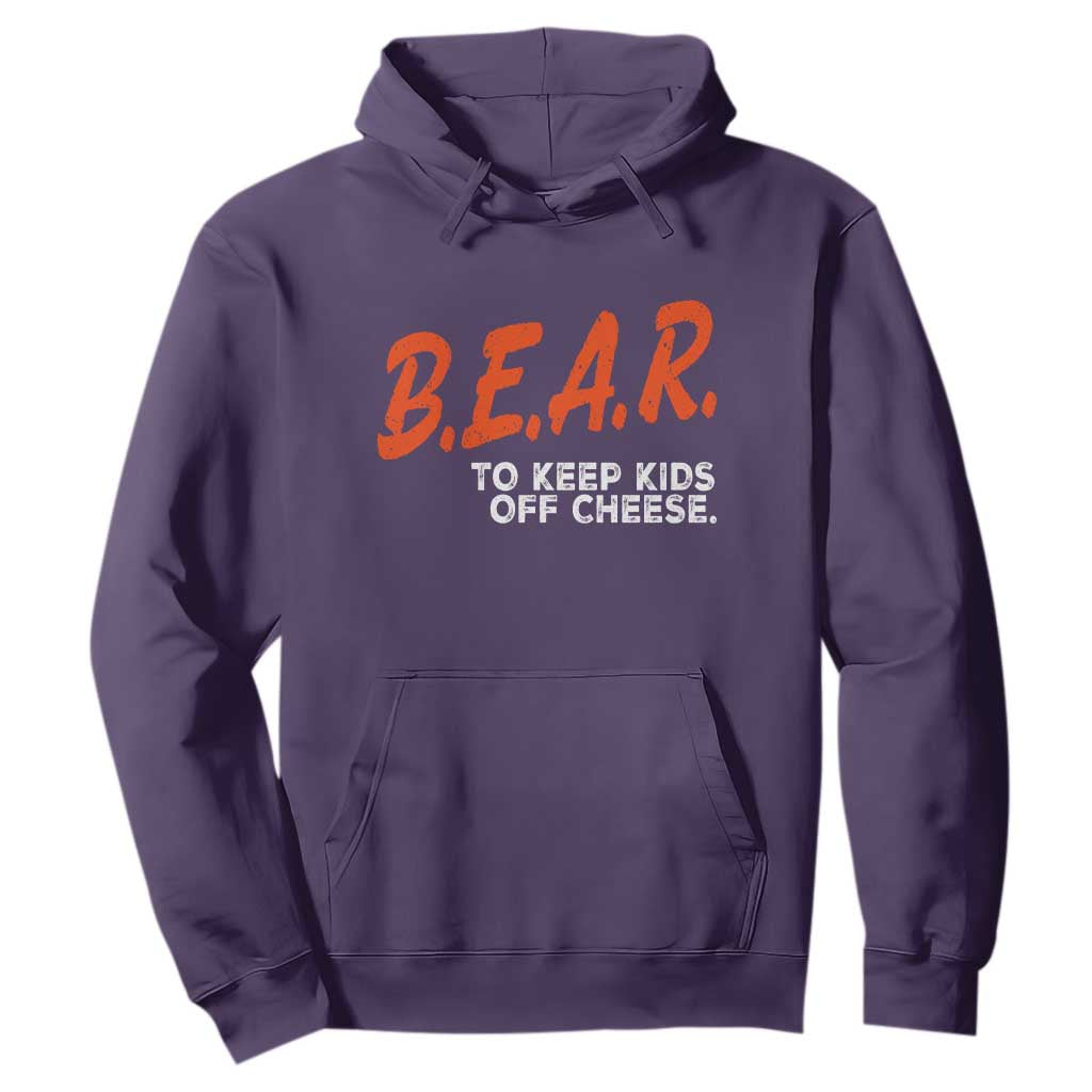 Bear to Keep Kids Off Cheese Hoodie TS10 Purple Print Your Wear