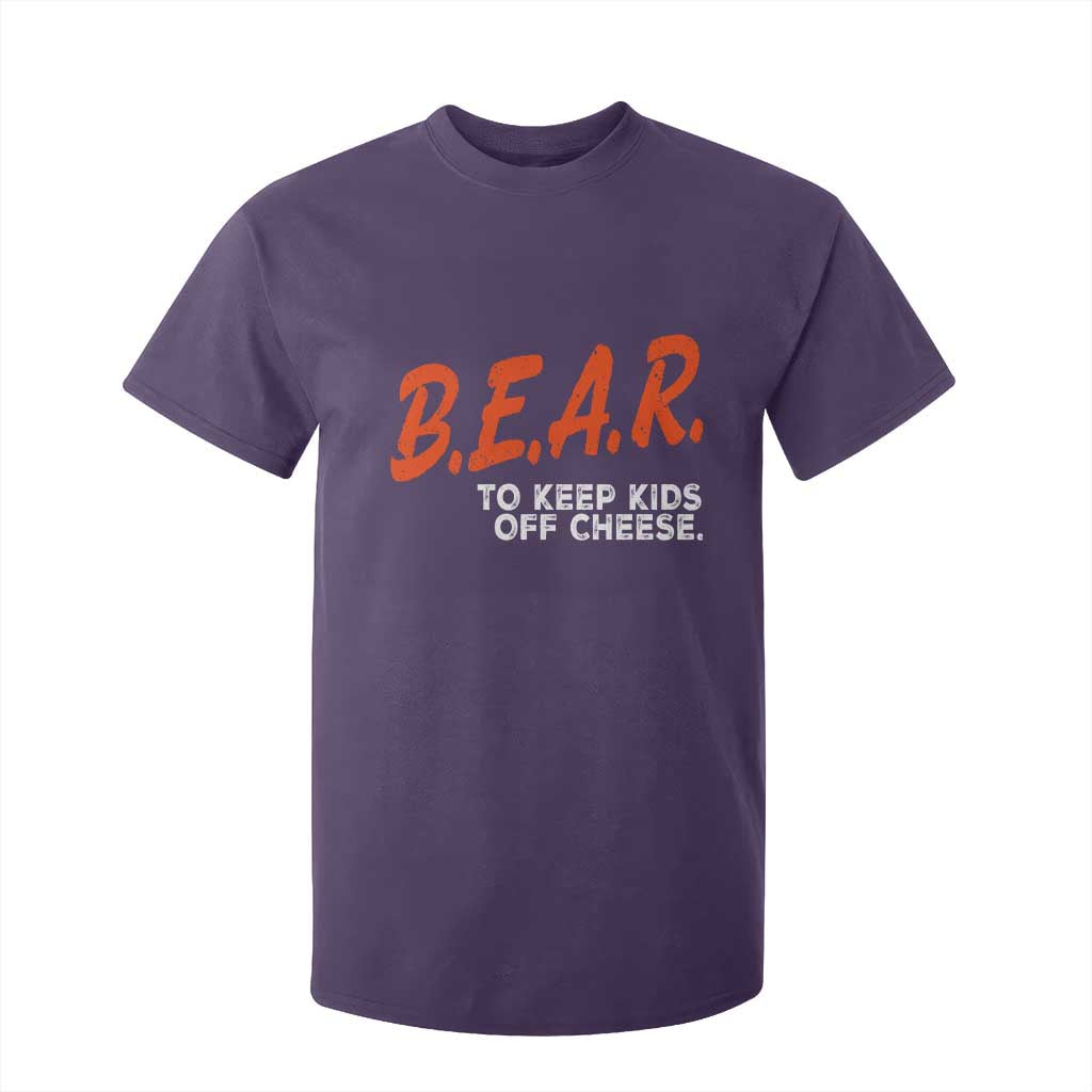 Bear to Keep Kids Off Cheese T Shirt For Kid TS10 Purple Print Your Wear