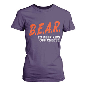Bear to Keep Kids Off Cheese T Shirt For Women TS10 Purple Print Your Wear