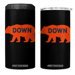 CFB Game Day Apparel 4 in 1 Can Cooler Tumbler Down Vintage Trendy TS10 One Size: 16 oz Black Print Your Wear
