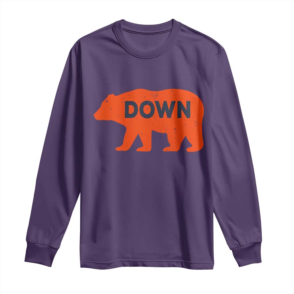 CFB Game Day Apparel Long Sleeve Shirt Down Vintage Trendy TS10 Purple Print Your Wear