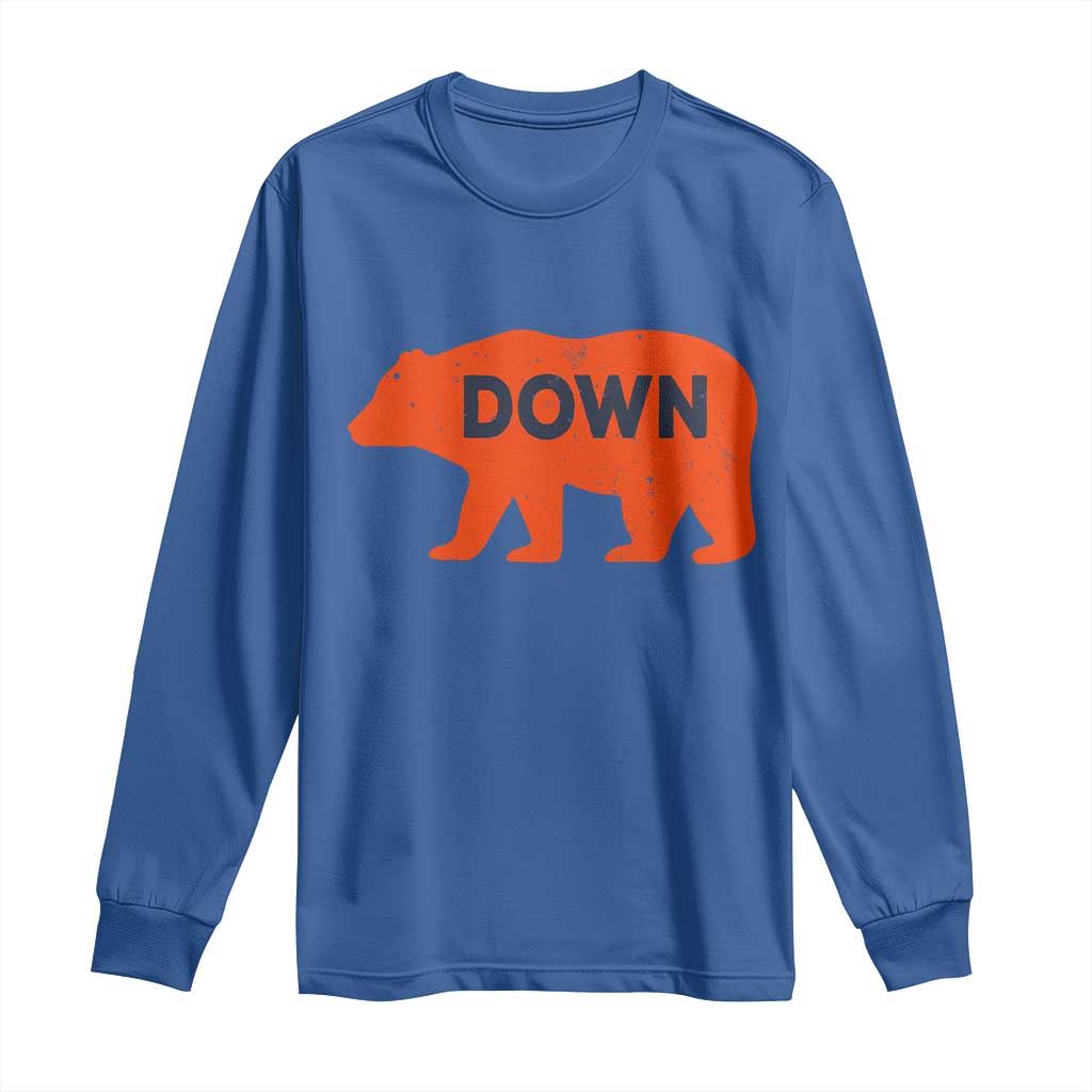 CFB Game Day Apparel Long Sleeve Shirt Down Vintage Trendy TS10 Royal Blue Print Your Wear