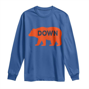 CFB Game Day Apparel Long Sleeve Shirt Down Vintage Trendy TS10 Royal Blue Print Your Wear