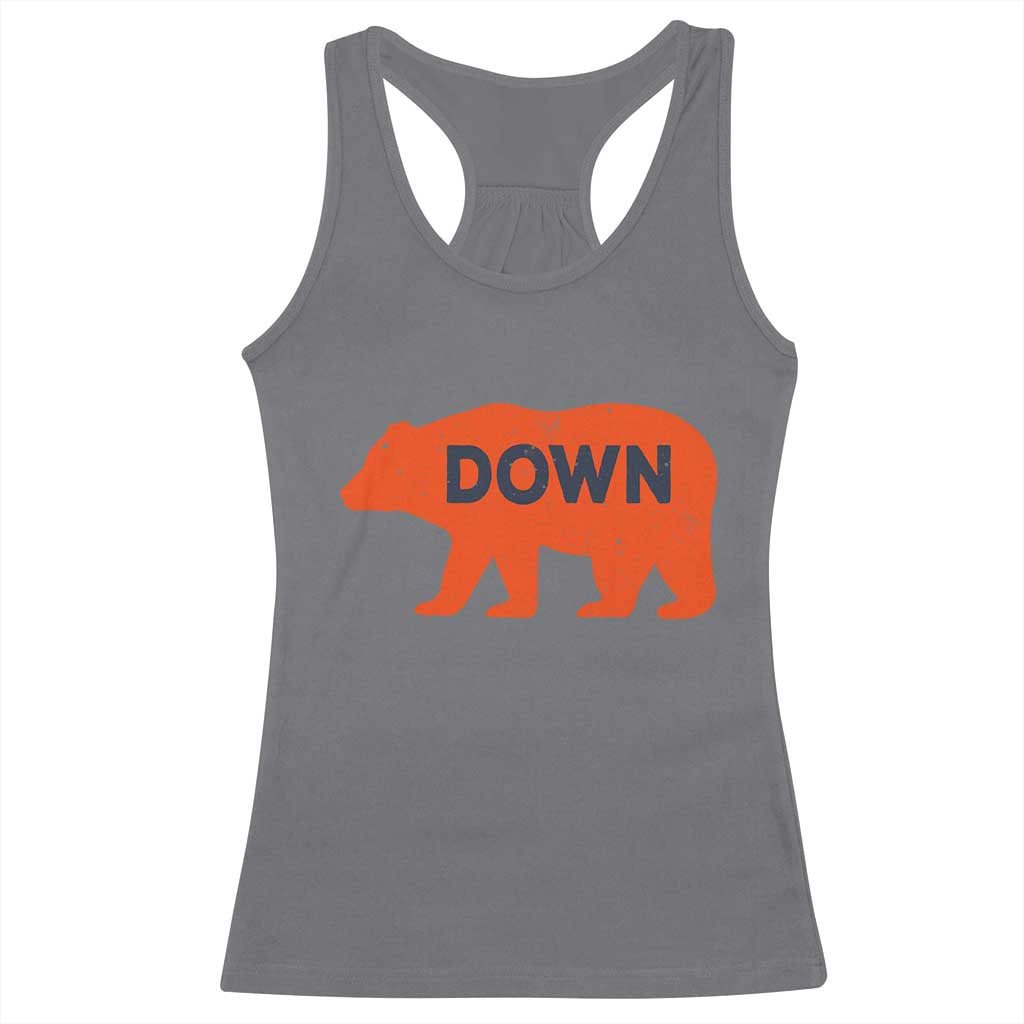 CFB Game Day Apparel Racerback Tank Top Down Vintage Trendy TS10 Charcoal Print Your Wear
