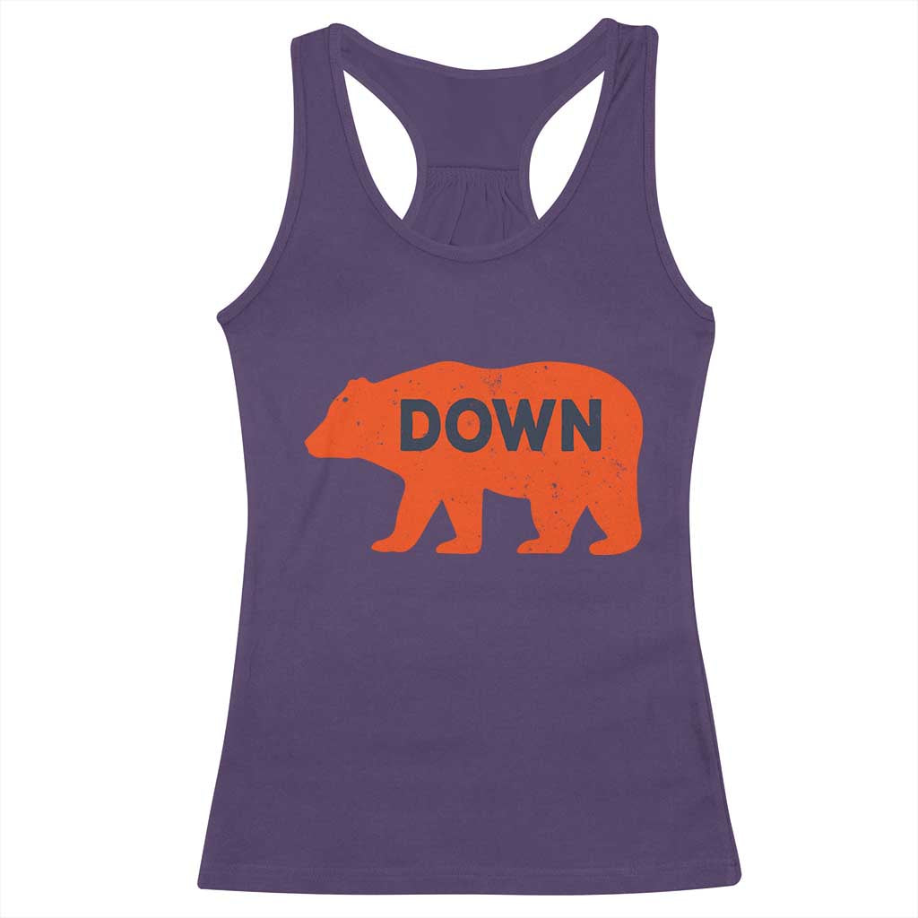 CFB Game Day Apparel Racerback Tank Top Down Vintage Trendy TS10 Purple Print Your Wear