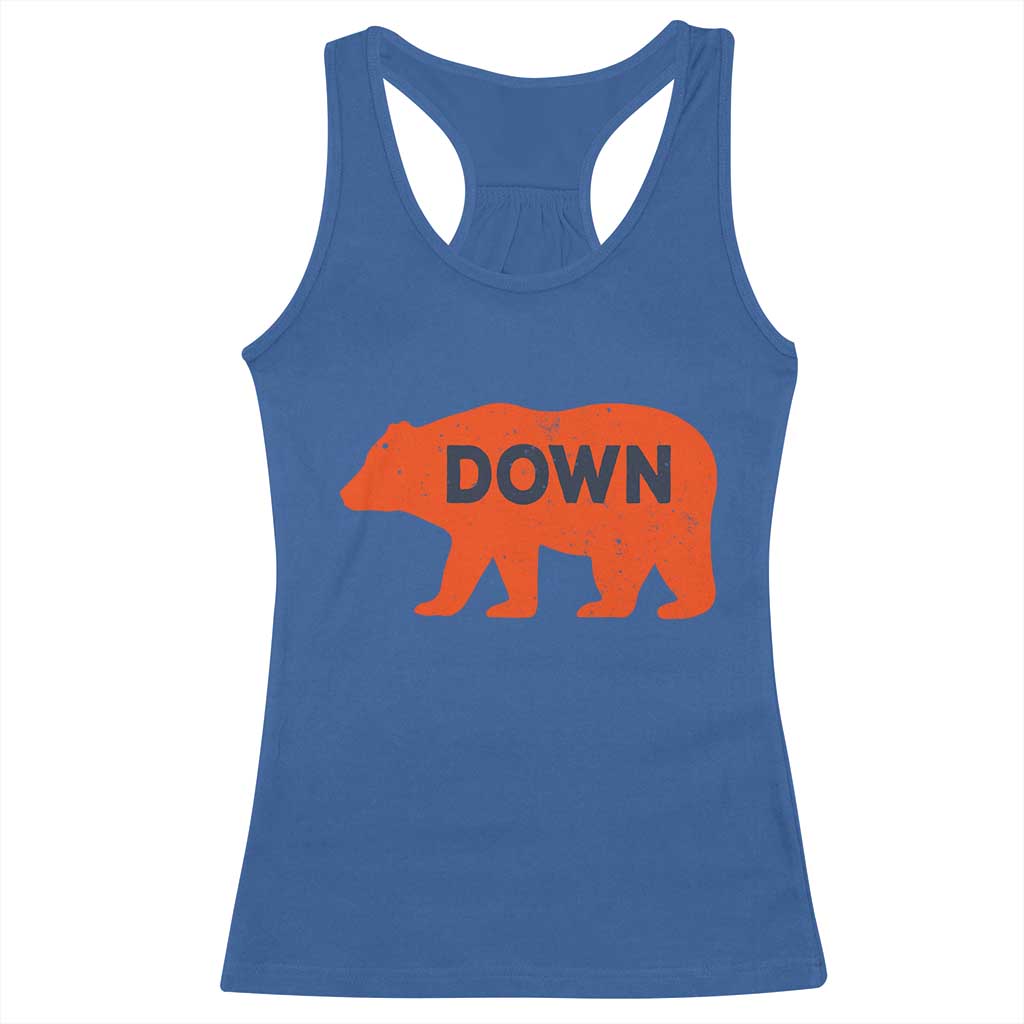 CFB Game Day Apparel Racerback Tank Top Down Vintage Trendy TS10 Royal Blue Print Your Wear